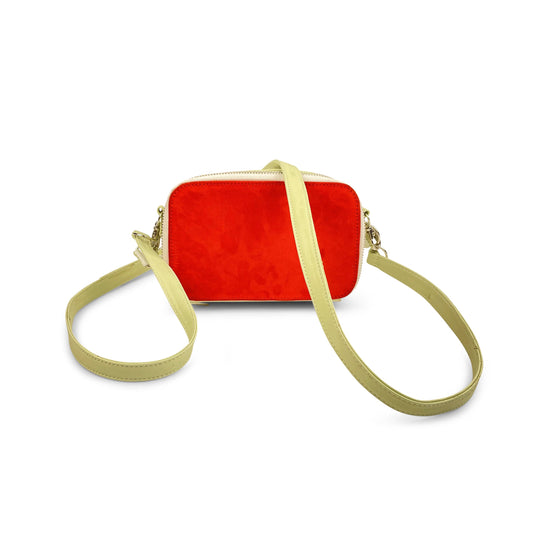 Crossbody Mini Handbag Three Toned Leather Customized