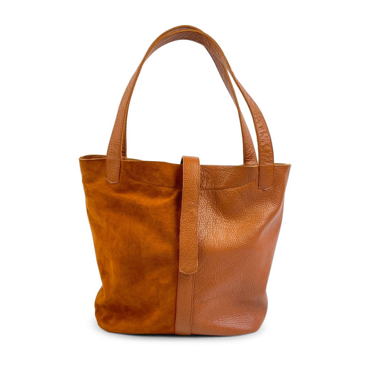 Tote Workbag for Women Two Toned Leather